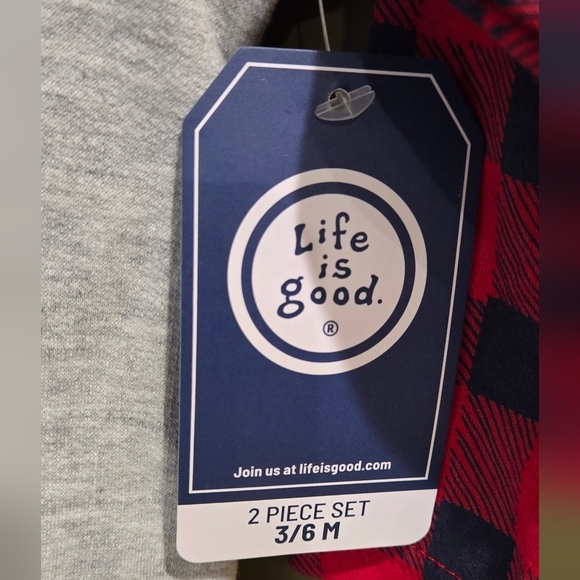 NWT Life is Good Christmas infant snap long sleeve onesie - Picture 4 of 6